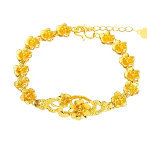 ?新品?24K金シンプルなブレスレット女性のブレスレット黄金999905 ALOHA MANA k10 ブレスレット ゴールドブレスレット レディース